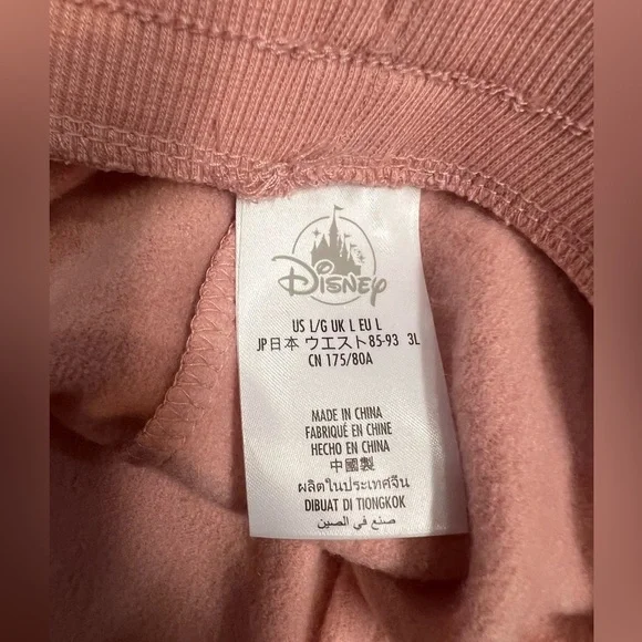 NWT Disney Mickey Mouse Blush Pink Sweatpants large - Picture 6 of 8